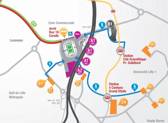 Stade Pierre Mauroy parking